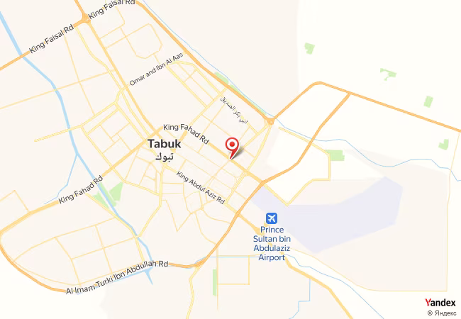Qibla Map for Tabuk