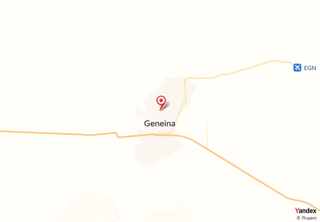 Qibla Map for El Geneina