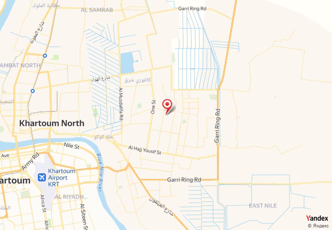Qibla Map for Khartoum North