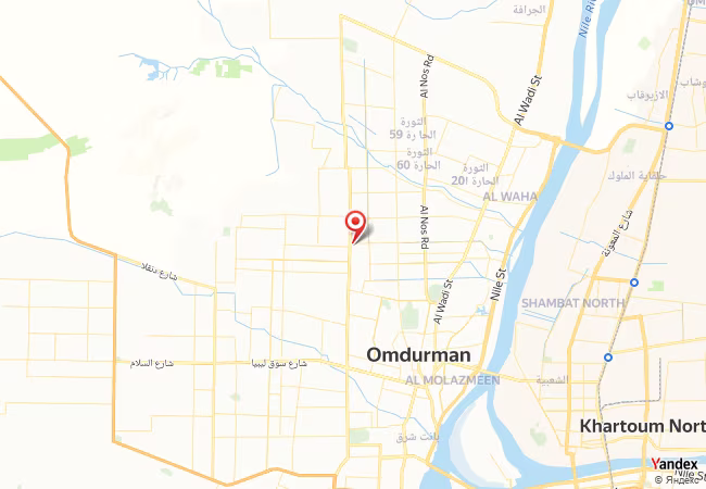 Qibla Map for Omdurman