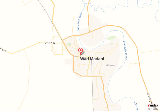 Qibla Map for Wad Medani