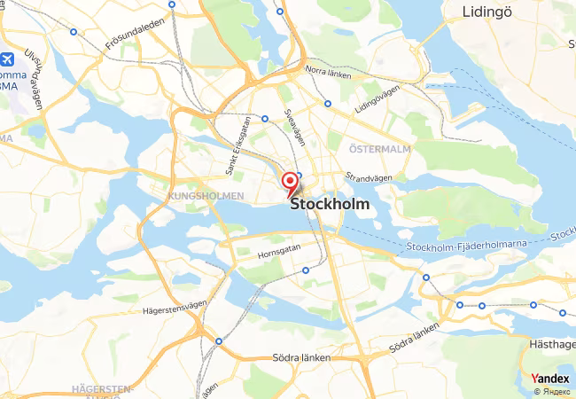 Qibla Map for Stockholm