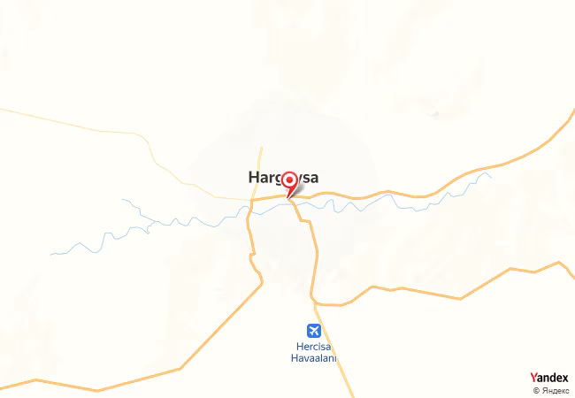 Qibla Map for Hargeysa
