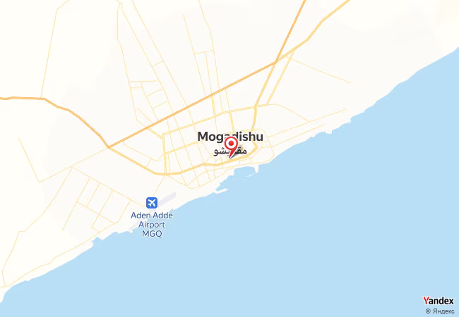 Qibla Map for Mogadishu