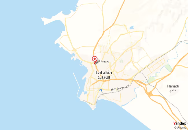 Qibla Map for Latakia