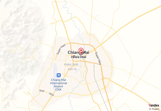 Qibla Map for Chiang Mai