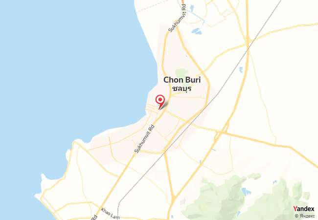 Qibla Map for Chon Buri