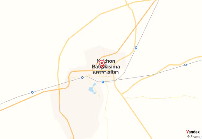 Qibla Map for Nakhon Ratchasima