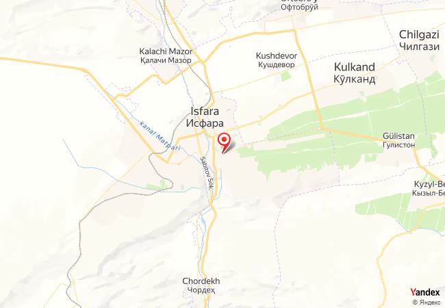 Qibla Map for Isfara