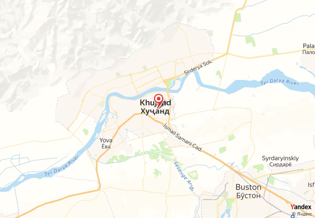 Qibla Map for Khujand