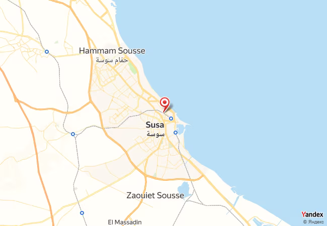 Qibla Map for Sousse