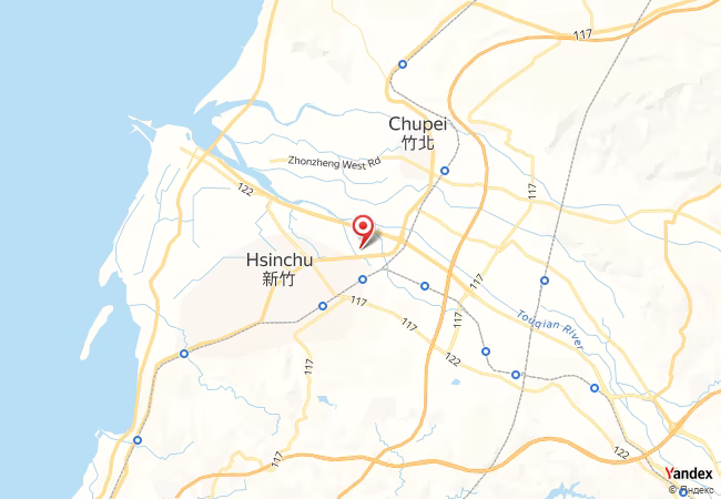 Qibla Map for Hsinchu