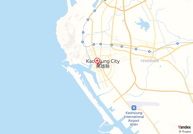 Qibla Map for Kaohsiung