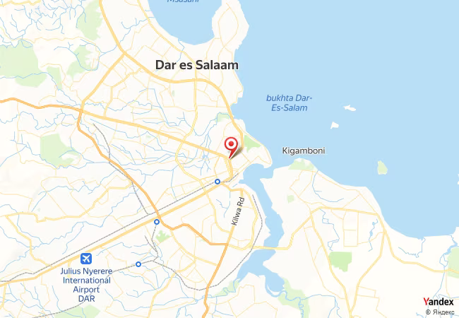 Qibla Map for Dar es Salaam