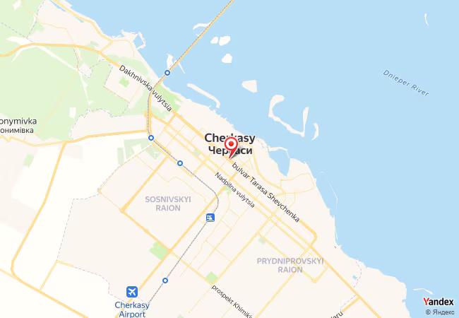 Qibla Map for Cherkasy