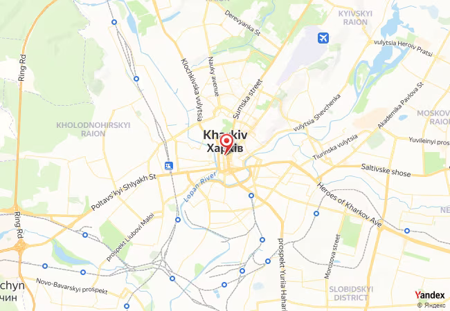 Qibla Map for Kharkiv