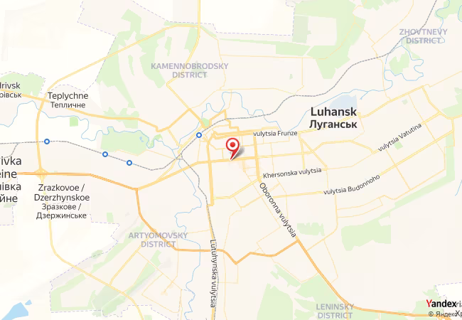 Qibla Map for Luhansk