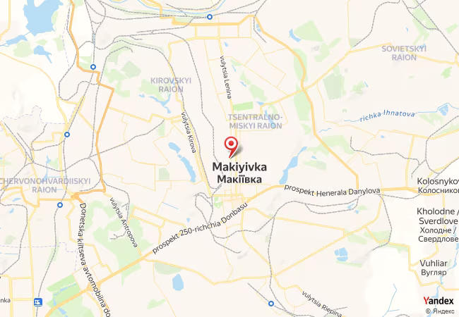 Qibla Map for Makiivka