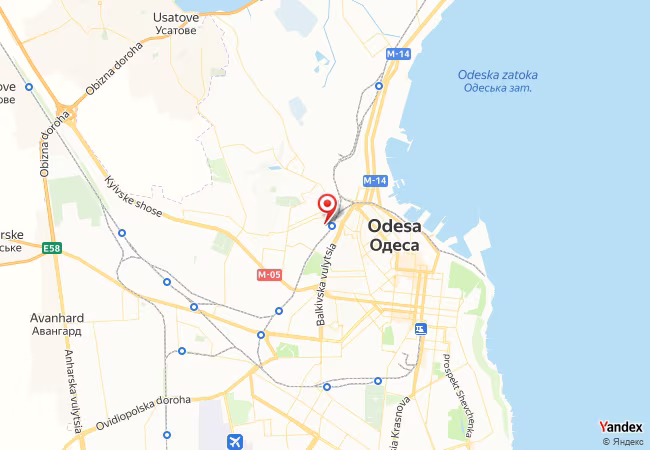Qibla Map for Odesa