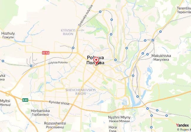 Qibla Map for Poltava