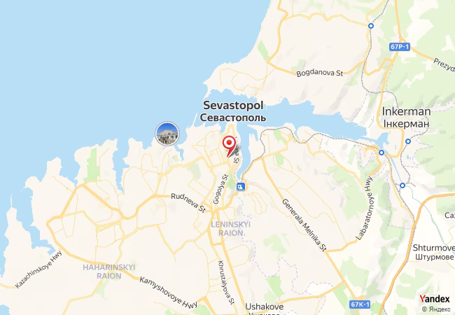 Qibla Map for Sevastopol