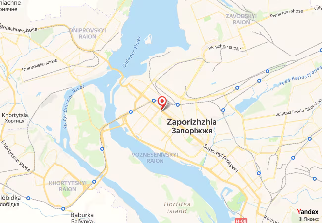 Qibla Map for Zaporizhzhia