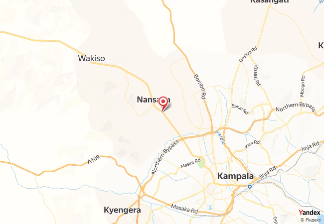 Qibla Map for Nansana