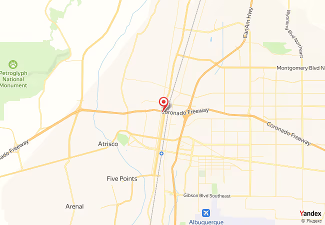 Qibla Map for Albuquerque