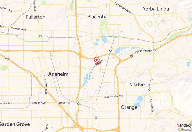 Qibla Map for Anaheim