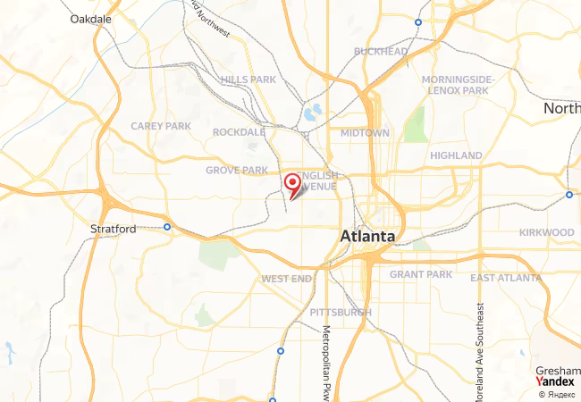 Qibla Map for Atlanta