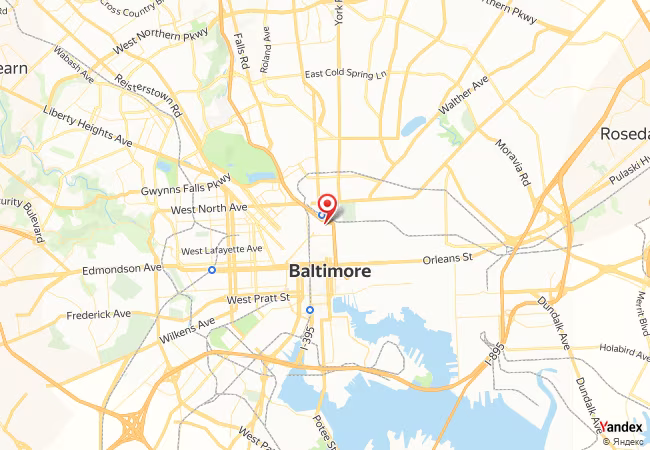 Qibla Map for Baltimore