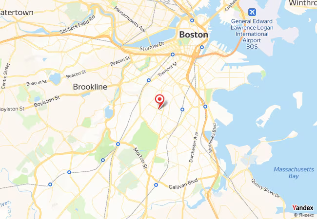 Qibla Map for Boston