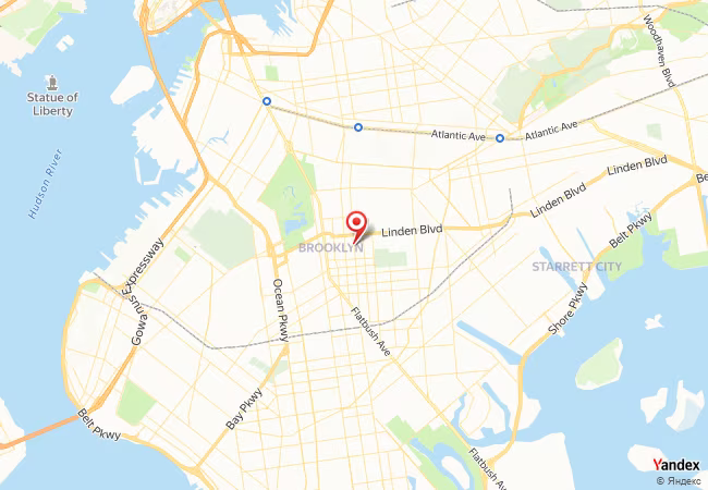 Qibla Map for Brooklyn