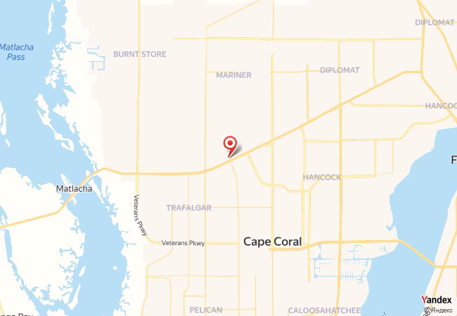 Qibla Map for Cape Coral