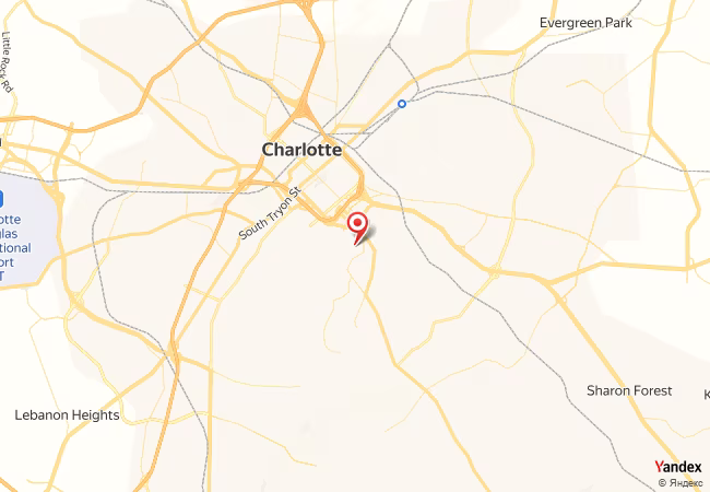 Qibla Map for Charlotte