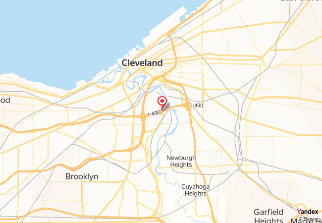 Qibla Map for Cleveland