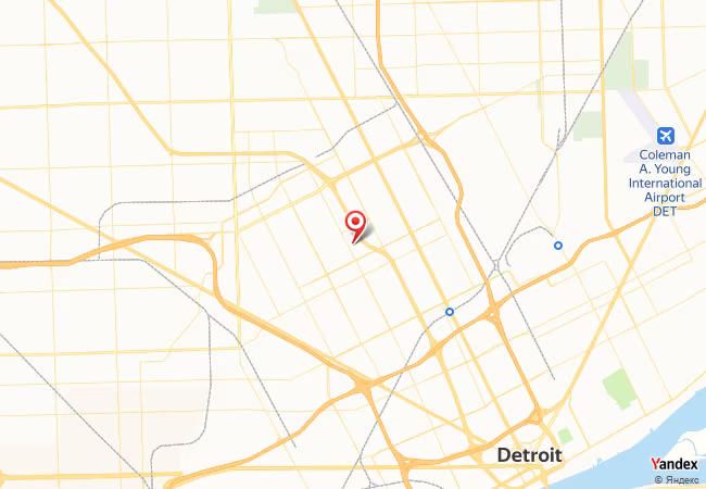 Qibla Map for Detroit