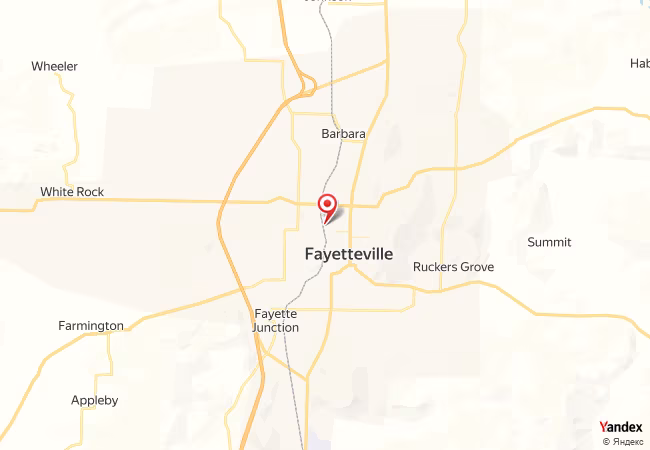 Qibla Map for Fayetteville