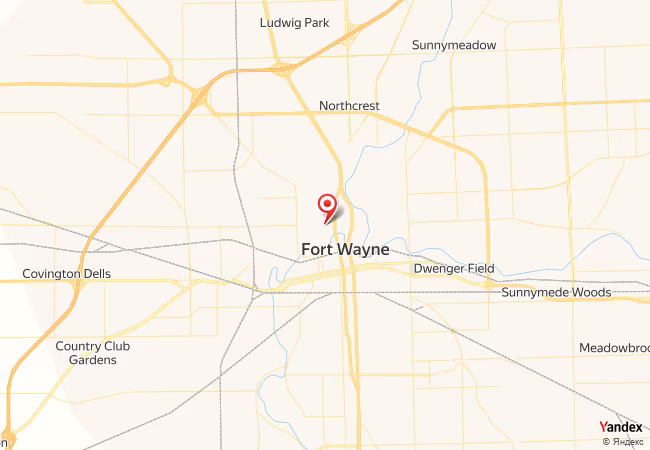 Qibla Map for Fort Wayne