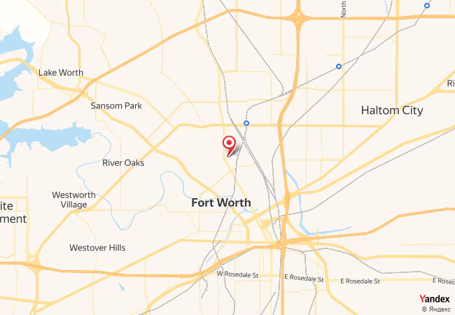 Qibla Map for Fort Worth