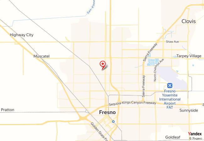 Qibla Map for Fresno