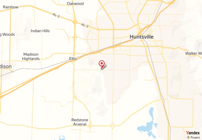 Qibla Map for Huntsville