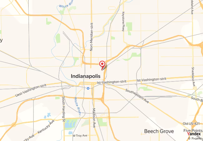 Qibla Map for Indianapolis