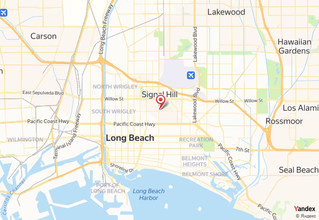Qibla Map for Long Beach