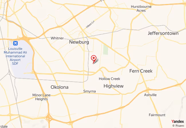 Qibla Map for Louisville