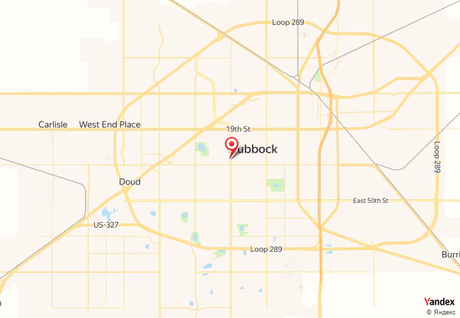 Qibla Map for Lubbock