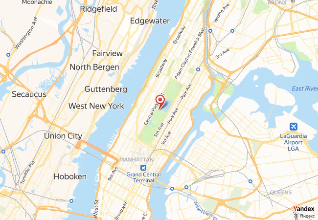 Qibla Map for Manhattan