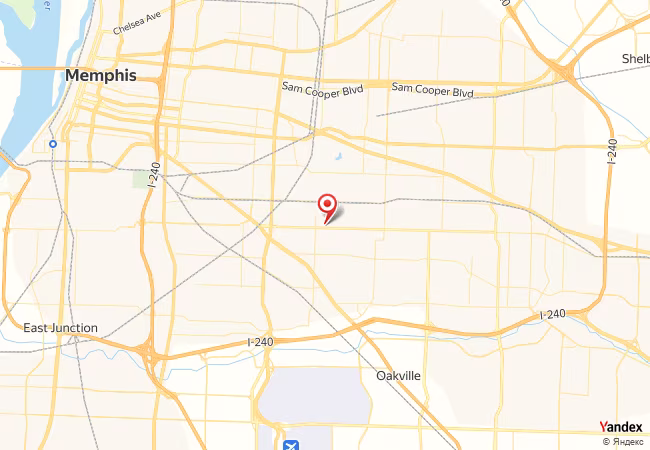 Qibla Map for Memphis