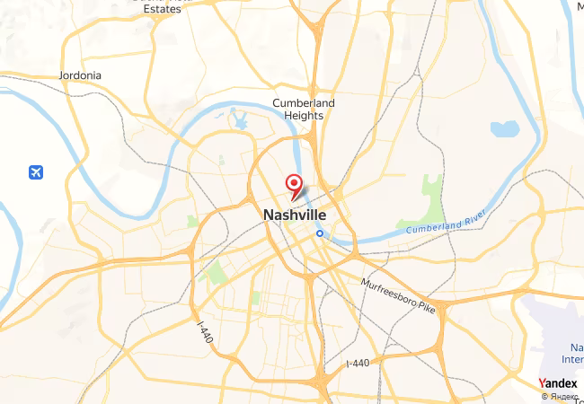 Qibla Map for Nashville