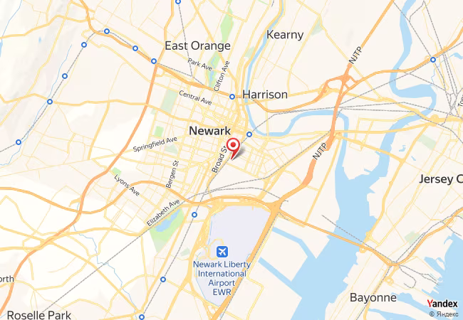 Qibla Map for Newark